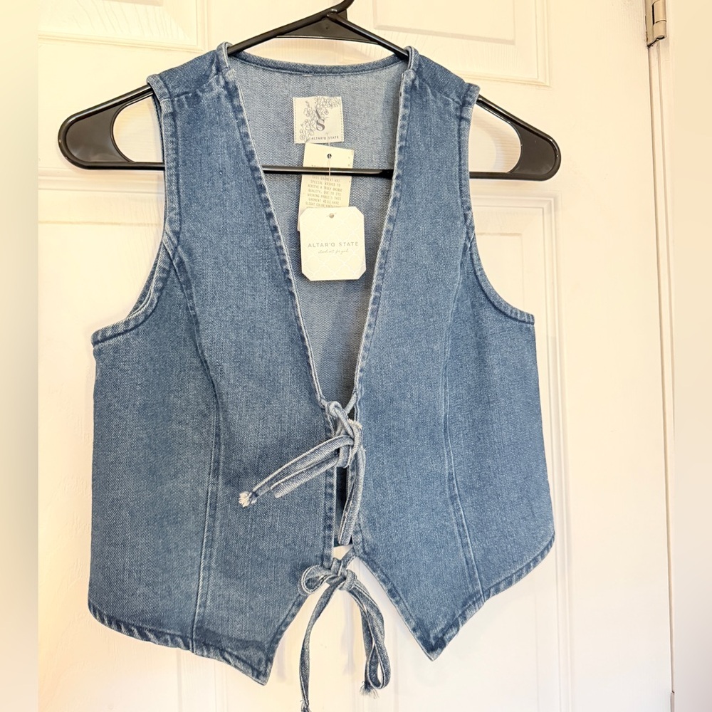Denim Top (ties at two spots in front)